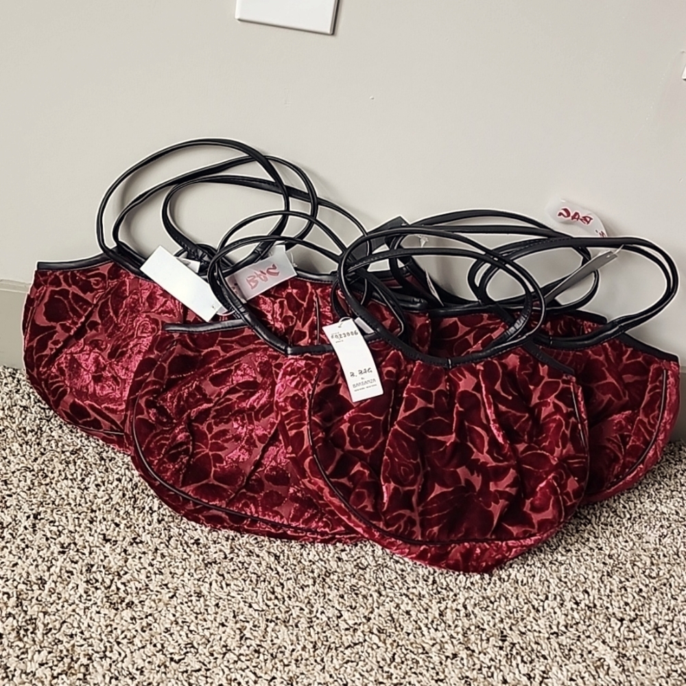 6 Burgundy Purses/totes